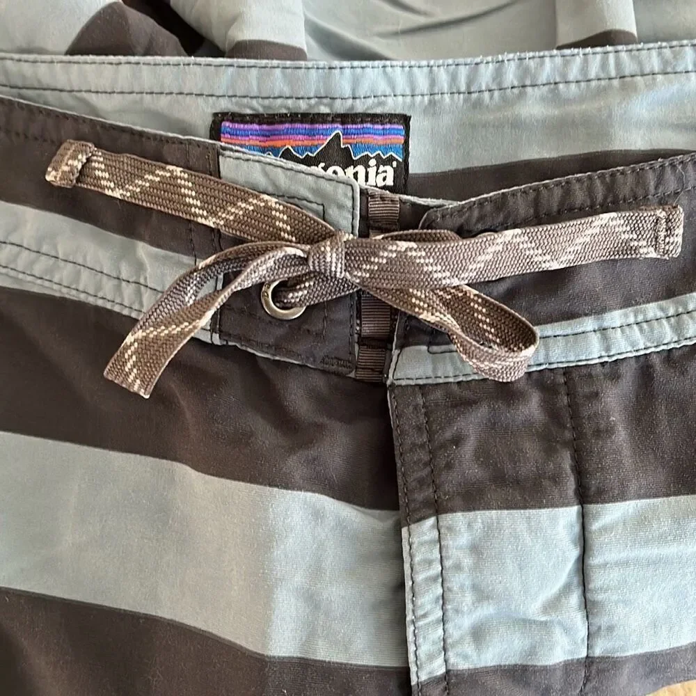 Patagonia Blue Striped Swim Shorts Size 33‎
